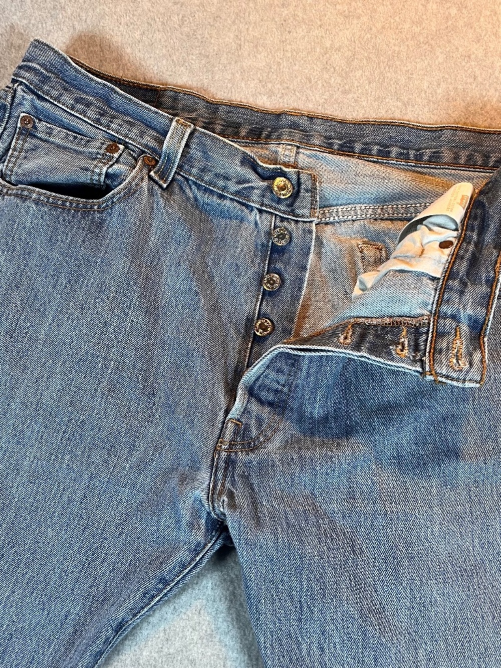 levi's men's 501 original fit jeans 36x30 button fly